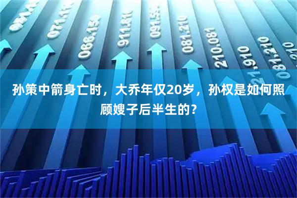 孙策中箭身亡时,大乔年仅20岁,孙权是如何照顾嫂子后半生的?